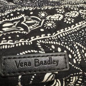 Vera Bradley Black and White Quilted Paisley Sling Backpack